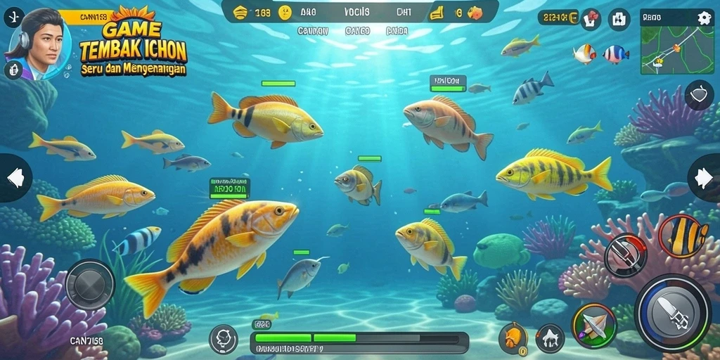 Screenshot gameplay CANVA168 yang seru dan penuh aksi Tembak Ikan.