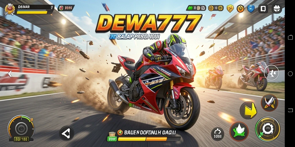 Gameplay seru balap motor di DEWA777 dengan grafis menakjubkan.