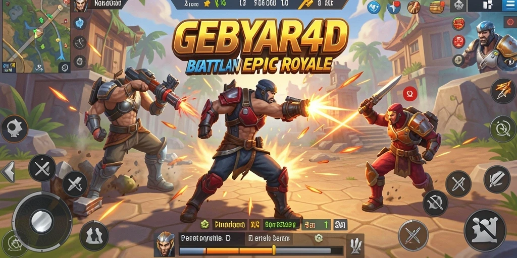 Screenshot gameplay GEBYAR4D dengan aksi pertarungan yang mendebarkan.